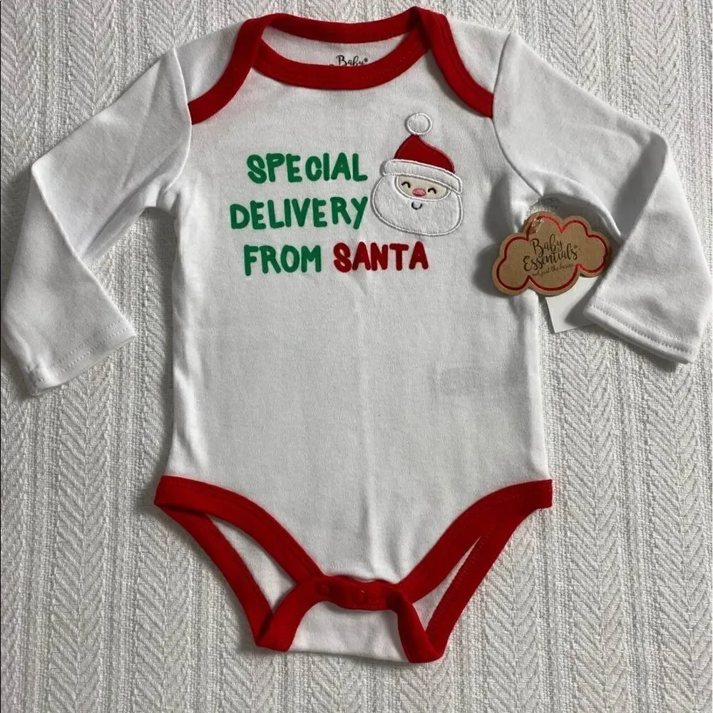 BABY ESSENTIALS “Special Delivery From Santa” Onsie